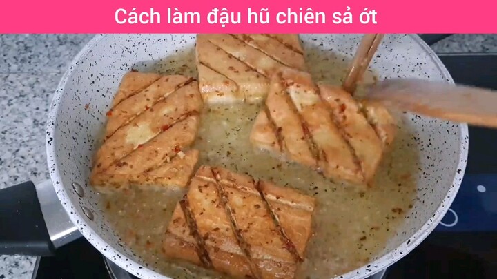 đậu hũ chiên sả ớt Tứ Xuyên