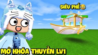 MEOWPEO MỞ KHÓA THẦN THÚ THUYỀN LV1 SIÊU PHẾ KHÔNG ĐI ĐƯỢC TRÊN MẶT NƯỚC TRONG MINI WORLD