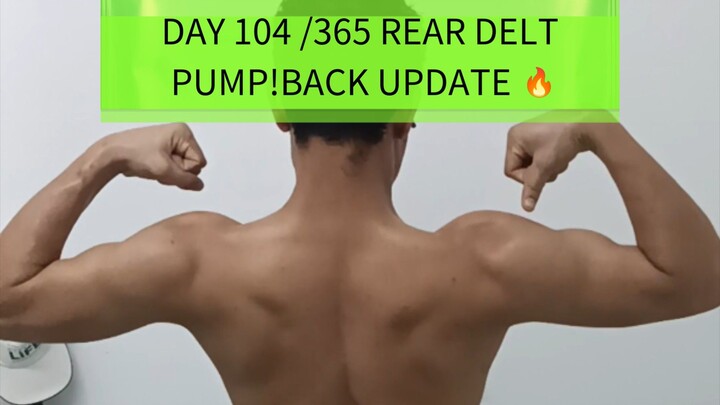 Day 104/365: Bent-Over Side Raises & Back Flex Upd第104天/365天：俯身侧平举与背部状态展示！💪🔥ate! 💪🔥Risewithmohit