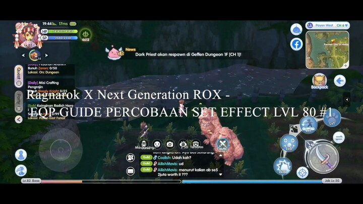 Ragnarok X Next Generation ROX - EQP GUIDE PERCOBAAN SET EFFECT LVL 80 #1