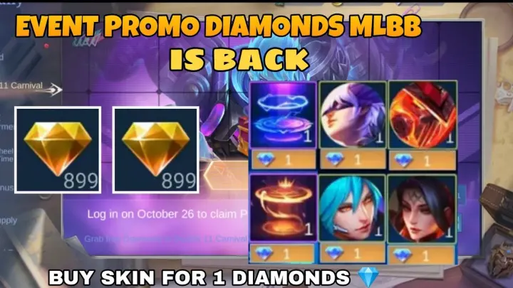 EVENT PROMO DIAMONDS IS BACK IN MOBILE LEGENDS