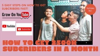 Paano Kami Nagkaroon ng 2500 subscribers in a month (3easy step)