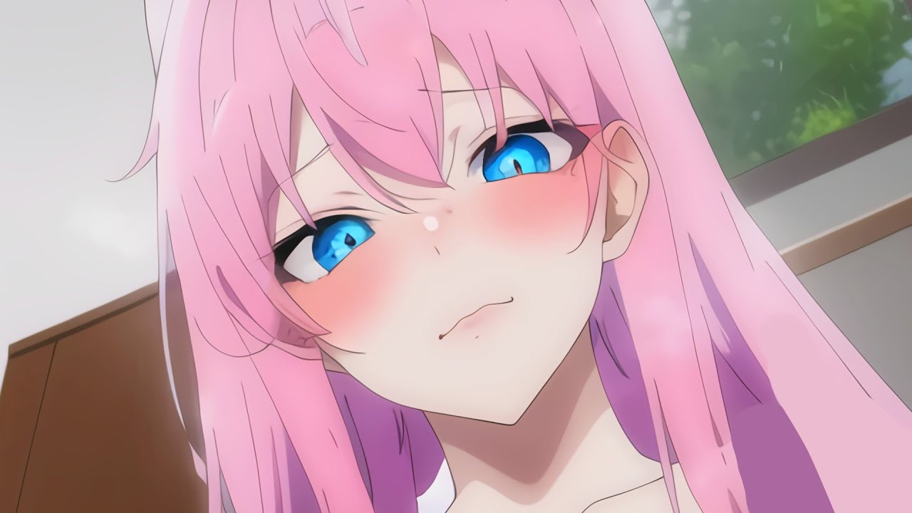 Lexica  anime girl solo smile colorful pinkhair