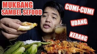 MUKBANG SAMBEL SEAFOOD - CUMI,UDANG DAN KERANG LALAPAN REBUS !!