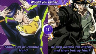 Jojo's Bizarre Adventure Would You Rather - Part 2 | Cosplay-FTW