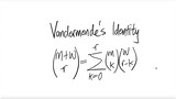 Vandermonde's Identity