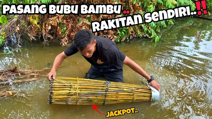 IKAN MASUK MUSTAHIL BISA KELUAR‼️PASANG JEBAKAN BUBU BUATAN SENDIRI,LANGSUNG OLAH DI TKP🤣