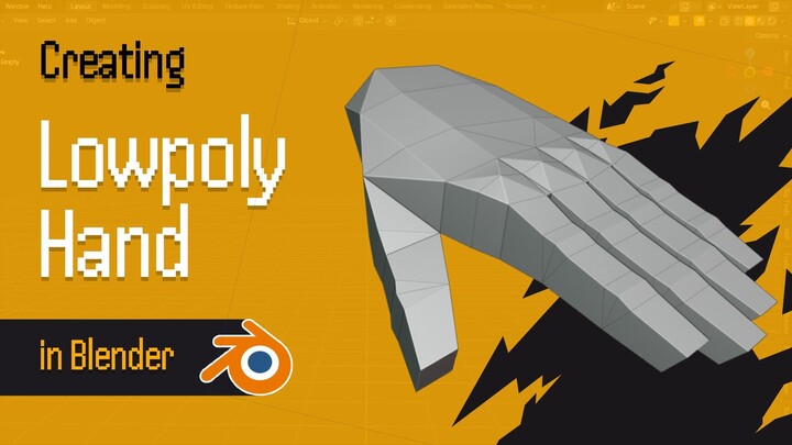 How Did I Model a Lowpoly Hand in Blender | 低模手部建模过程
