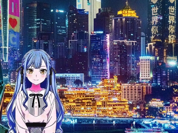 نهر جيا لينغ لا يعكس المشهد الليلي فحسب، بل يعكسك أيضًا