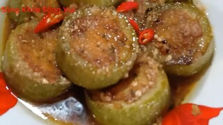 Chả đậu xanh chay dồn bí đao.Cách làm món chay ngon