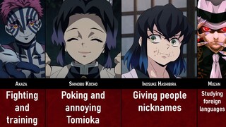 HOBBIES OF DEMON SLAYER CHARACTERS