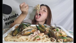 MUKBANG/SEAFOODS PASTA (ANG SARAP NYA SOBRA)