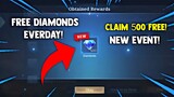 FREE 500 DIAMONDS EVERDAY! LEGIT! FREE DIAMONDS! NEW EVENT! | MOBILE LEGENDS 2022