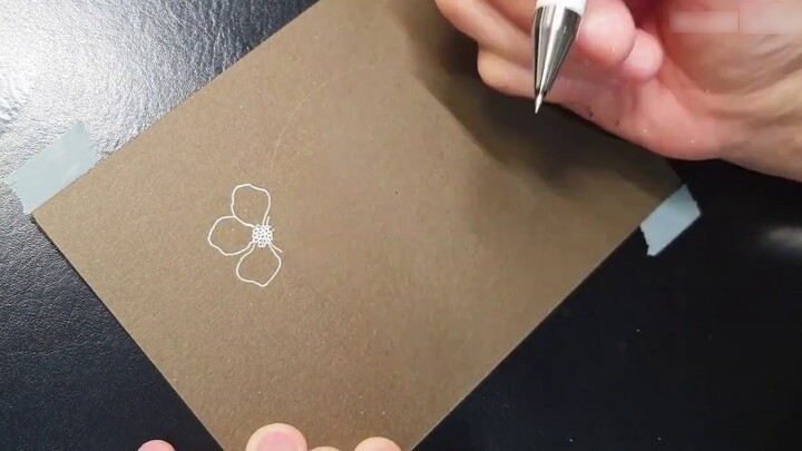 Simple garland drawing method