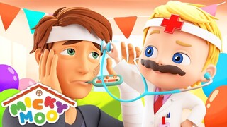 The Baby Doctor Song | Daddy gets a Boo Boo | Micky Moo Nursery Rhymes & Songs for Kids