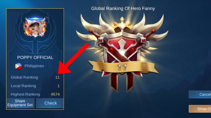 I'm the 11 Fanny in World Rank. I want to use Fanny.
