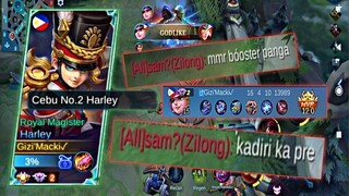 TOP GLOBAL TRASHTALKER ZILONG•MMR BOOSTER KADIRI!!!!