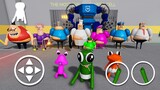 Baby Green Rainbow Friends SPEED RUN 4 Scary Obby:Barry Prison, Grumpy Gran, Great School, Mr.Stinky