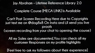 Jay Abraham Course Lifetime Reference Library 2.0 download