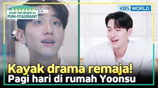 [IND/ENG] Si paling rajin! Baru bangun langsung beres-beres | Fun-Staurant | KBS WORLD TV 240722