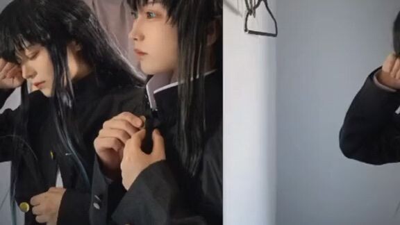 2 đứa này khóc không muốn đi học