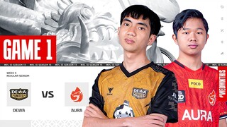 DEWA UNITED ESPORTS vs AURA | Regular Season Week 5 Day 3 | Game 1 | #MPLIDS13