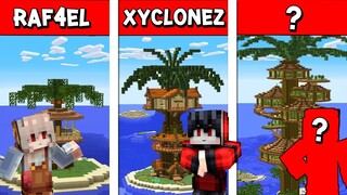 แข่งสร้าง!! บ้านสุดเท่ บ้านต้นไม้สุดหรู VS บ้านต้นไม้สุดกาก ใครจะชนะ?? (Minecraft House)