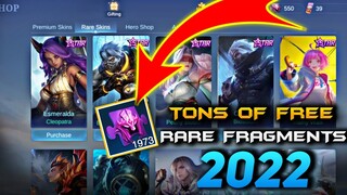 GET TONS OF FREE RARE FRAGMENTS USING THIS 10 METHODS IN 2022 | MOBILE LEGENDS