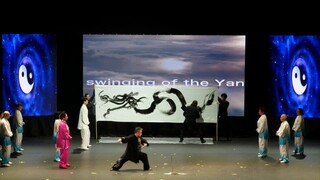 Tai Chi and dragon painting performance art