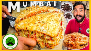 แซนวิชที่ใหญ่ที่สุด 1 Kg ใน Mumbai Street Food ผักพาจี