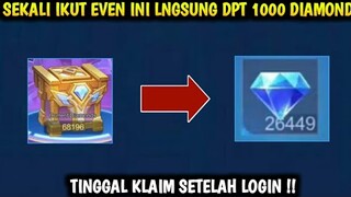 MUDAH!!! | CARA DAPATKAN DIAMOND 1X DAFTAR LNGSUNG DAPAT | MOBILE LEGEND NO BUG ML