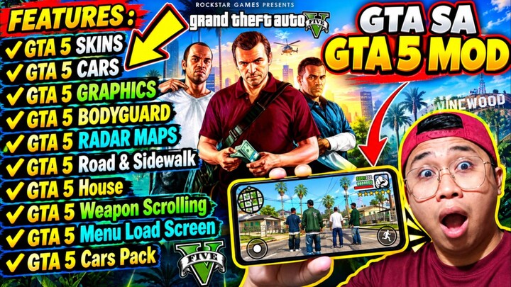 GTA SA GTA V MODDED FOR ANDROID MOBILE HIGH GRAPHICS