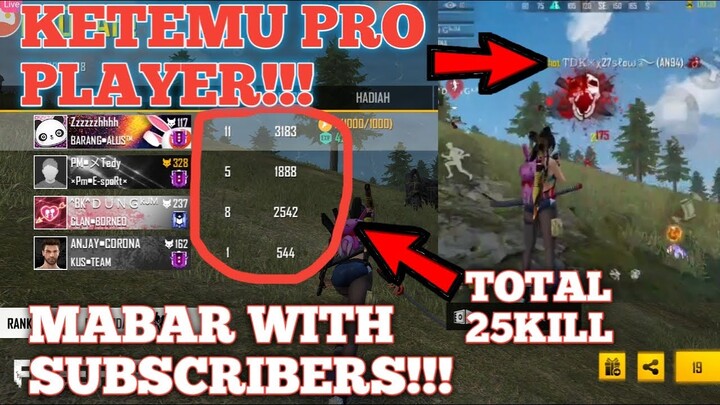MABAR BARENG SUBSCRIBERS DIAJARI MAIN BAR-BAR!! EH MALAH KETEMU PRO PLAYER ~ FREE FIRE INDONESIA