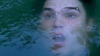 A giant suddenly rushed out of the woods, and the man was lucky to escape by hiding under the water 