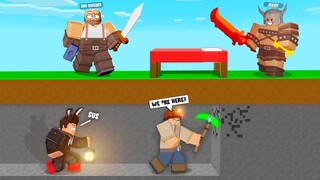 SECRET* TUNNELS to Beds!! in Roblox BedWars