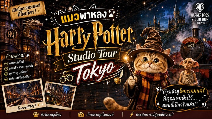 แมวพาหลง ตะลุย Harry potter Studio Tokyo.