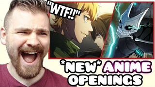 REACTING to *NEW* Anime Openings | Fairy Tail x Tower of God x Kaiju No. 8 | ANIME REACTION!