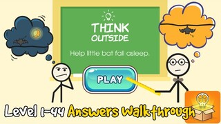 Brain Challenge - Think Outside Level 1-44 Answers Walkthrough