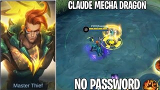 SCRIPT SKIN CLAUDE EPIC MECHA DRAGON FULL EFEECT NO PASSWORD - PATCH TERBARU | MOBILE LEGENDS