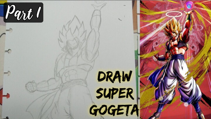The Angel Born In Hell | How to Draw Super Gogeta (Sketch & Lineart) (BnW Version)