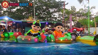 SERUH..!! BOBOIBOY KE PASAR MALAM NAIK PERAHU BERSAMA BONEKA SQUID GAME🤣DRAMA BADUT TV