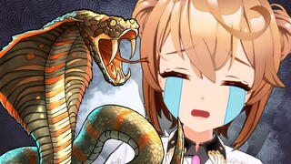 During the live broadcast, Jinuoer was so frightened that her good sister used such a thick snake to