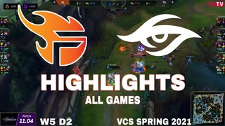 Highlight FL vs TS (All Game) VCS Mùa Xuân 2021 | VCS Spring 2021 | Team Flash vs Team Secret