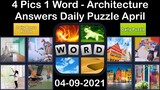 4 Pics 1 Word - Architecture - 09 April 2021 - Answer Daily Puzzle + Daily Bonus Puzzle