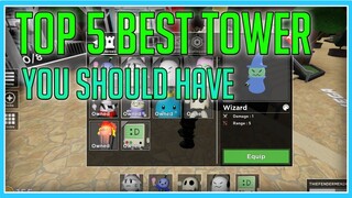 Tower Heroes - TOP 5 BEST TOWER | ROBLOX