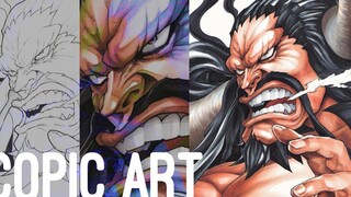 ONE PIECE วาด ไคโด Drawing KAIDO - Anime Drawing