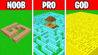 NOOB Vs PRO Vs GOD Maze Challenge! (Minecraft)