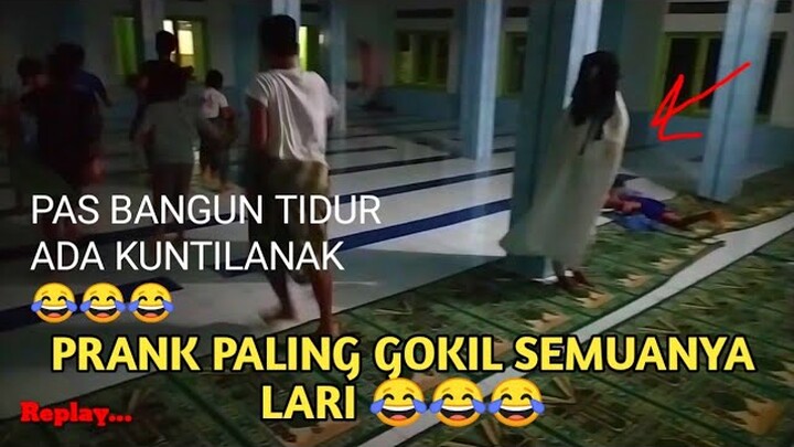 VIDEO LUCU, PRANK BOCAH LAGI PADA NGINEP DI MESJID DI HANTUI KUNTI