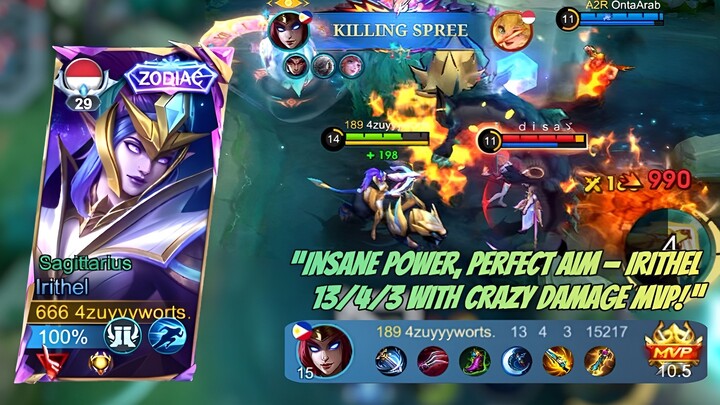 100% WIN RATE IRITHEL MVP 10.5! Build Item 'INSANE POWER, PERFECT AIM' Terkuat!