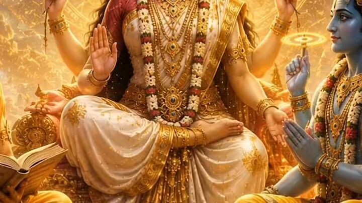 Divine Assembly of the Trimurti & Devi ✨ | Cosmic Harmony #Shorts
